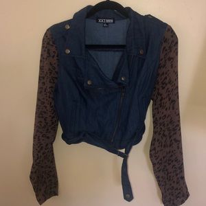 Chiffon Leopard Sleeve jacket